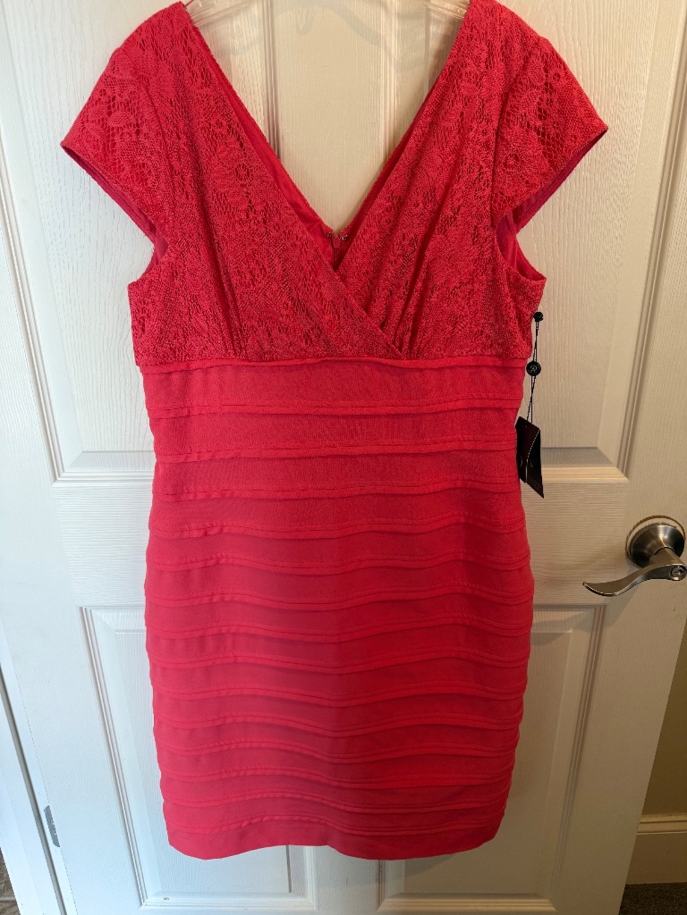 Adrianna Papell Size 16 Coral Dress NWT